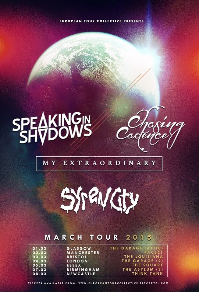 Speaking In Shadows - UK Tour 2015 - poster