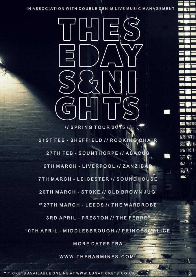 The Barmines - These Days & Nights Tour - poster