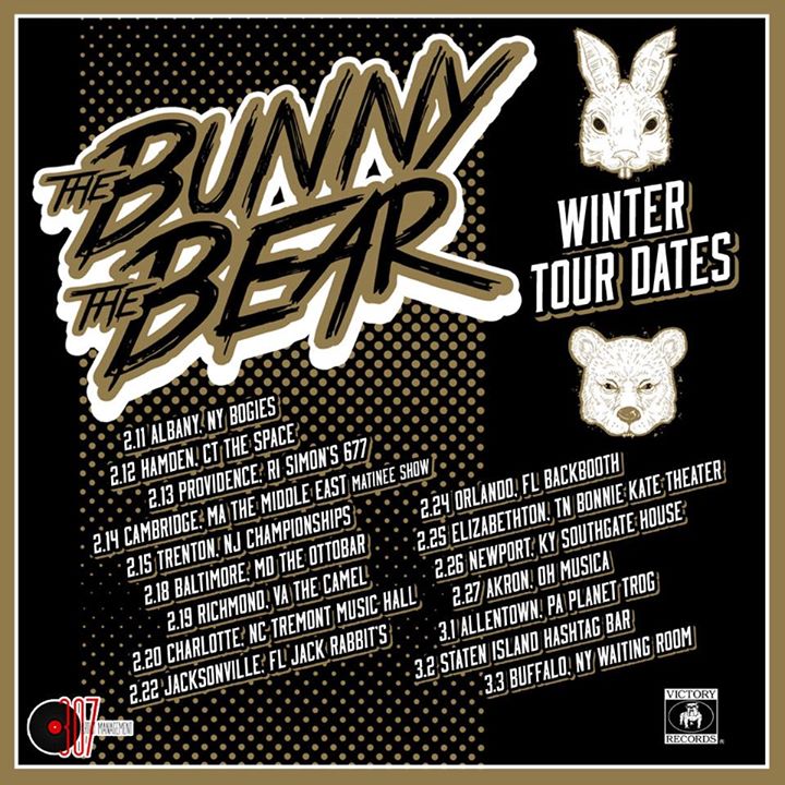 The Bunny The Bear - Winter 2015 U.S. Tour - poster