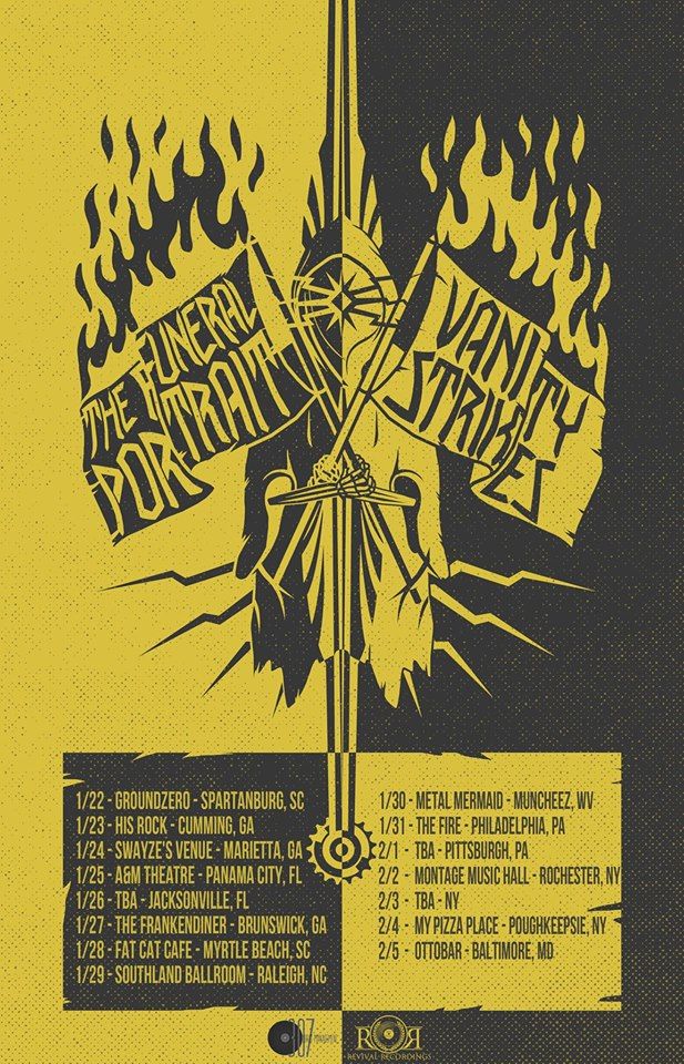 The Funeral Portrait - U.S. Co-Headlining Tour With Vanity Strikes - poster