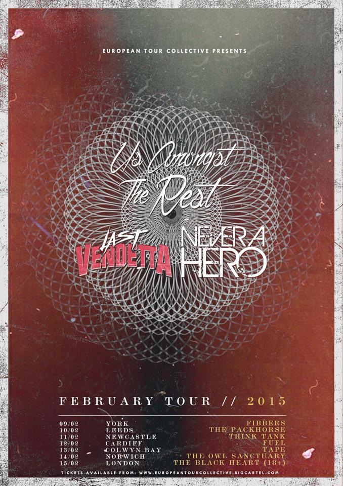 Us Amongst The Rest - UK Tour February 2015 - poster