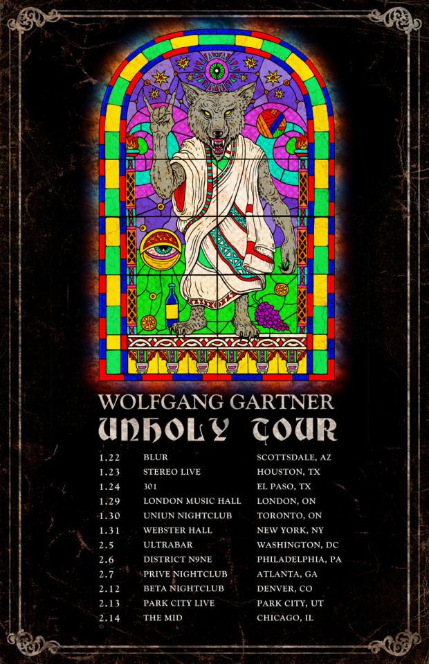 Wolfgang Gartney - Unholy Tour - poster