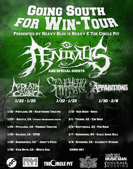 Aenimus-Going South For Win Tour-Poster