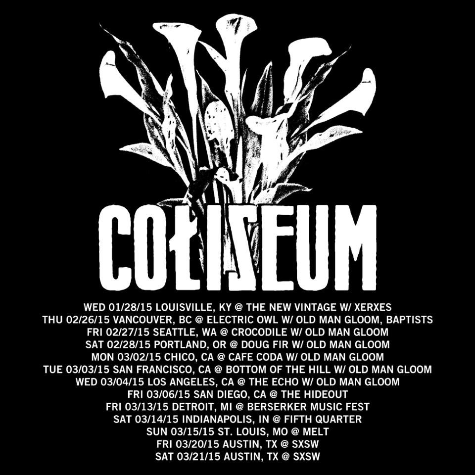 Coliseum - Spring U.S. Tour 2015 - poster