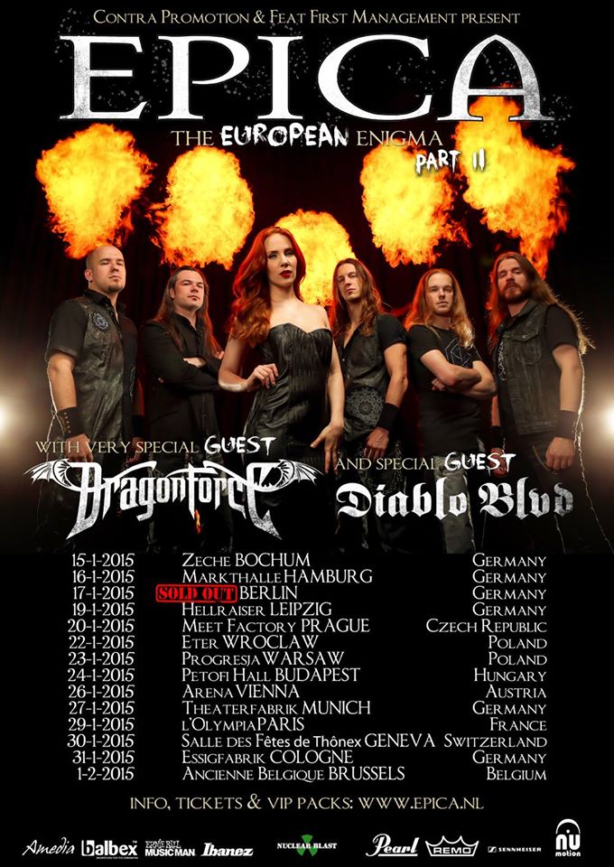 Epica - The European Enigma Tour - poster