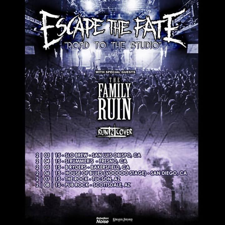 Escape The Fate - Road To The Studio Tour - poster