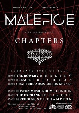 Malefice - February UK Tour - poster