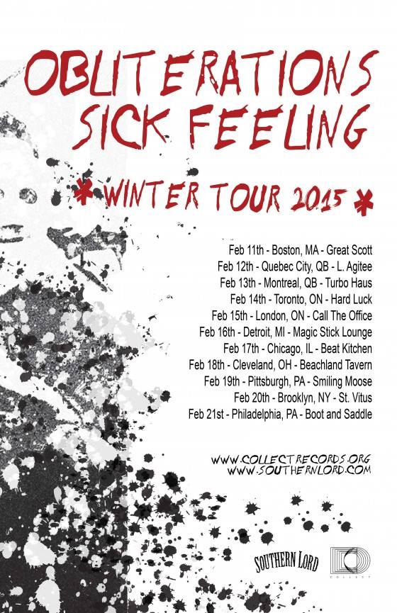 Obliterations - North American Winter Tour 2015 - poster