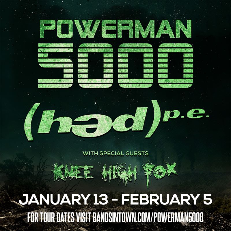 Powerman 5000 and Hed PE - 2015 winter co-headline tour - poster