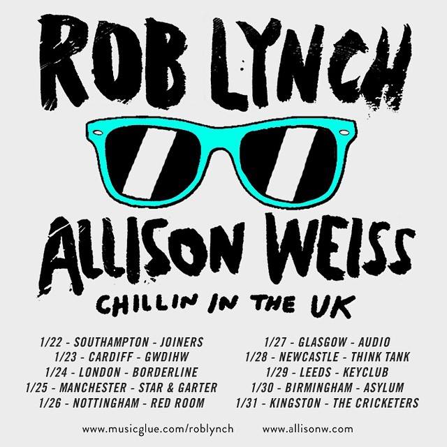 Rob Lynch and Allison Weiss - Chillin in the UK tour - poster