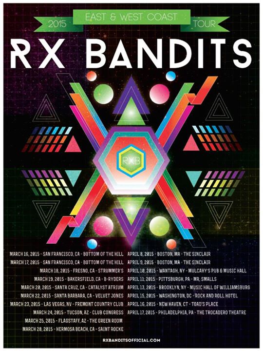 RX Bandits - U.S. Spring Tour 2015 - poster
