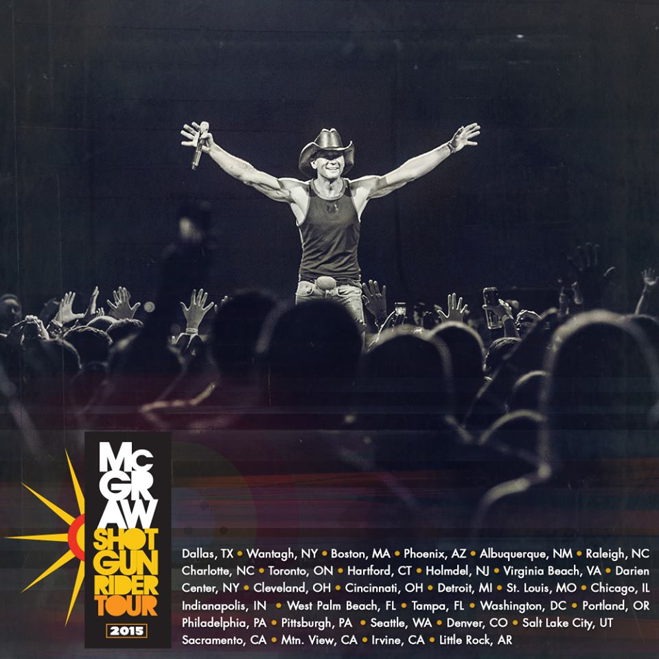 Tim McGraw - Shotgun Rider Tour 2015 - poster