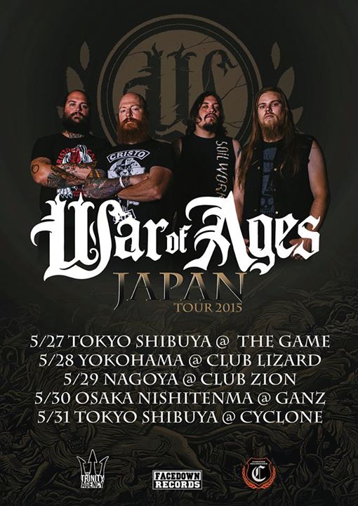 War Of Ages - Japan Tour 2015 - poster