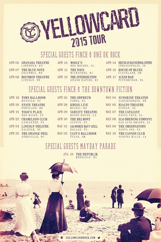 Yellowcard - 2015 U.S. tour - poster