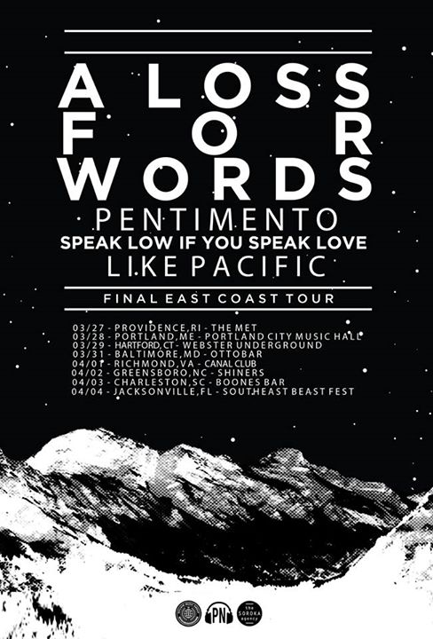 A Loss For Words - U.S. Tour - 2015 - Poster