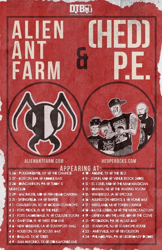 Alien Ant Farm and Hed PE - U.S. tour - poster