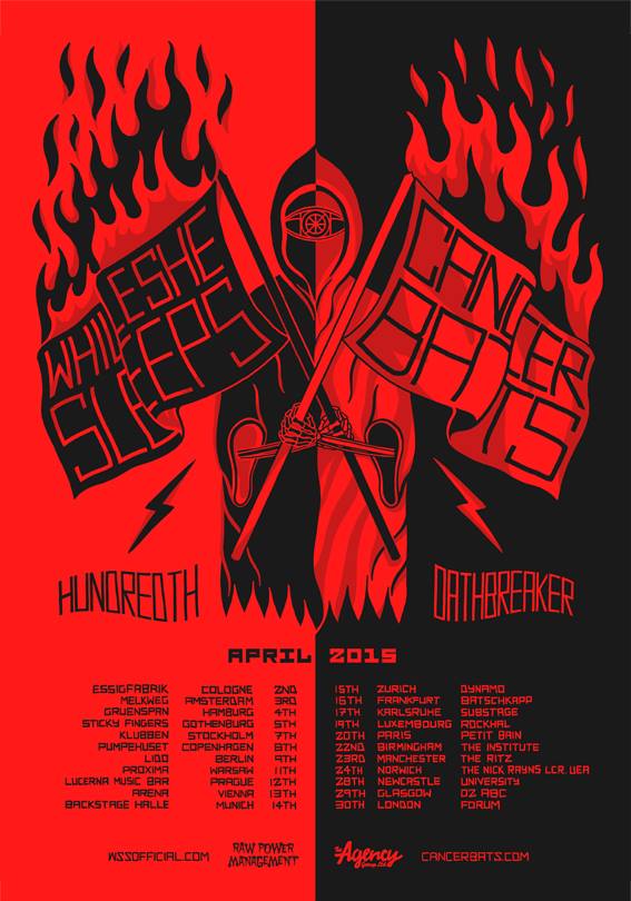 Cancer-Bats-While-She-Sleeps-European-Tour-poster