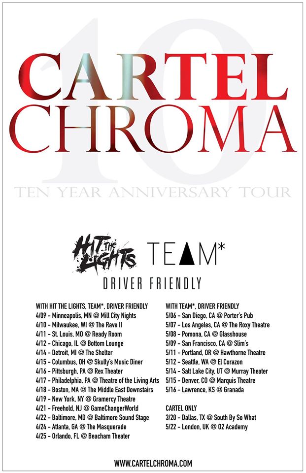 Cartel - Chroma 10 Year Anniversary Tour - poster