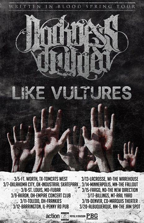 Darkness Divided - Written In Blood Spring Tour - poster