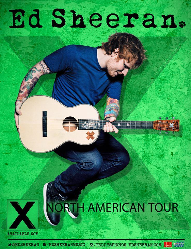 Ed Sheeran - North American tour 2015 - poster