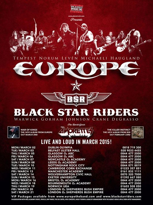 Europe - UK and Ireland Tour - Poster - 2015