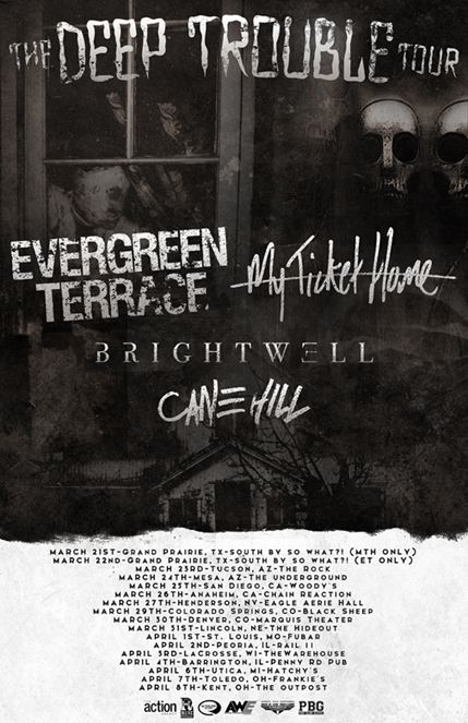 Evergreen Terrace - The Deep Trouble Tour With My Ticket Home - poster