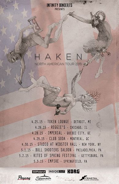 Haken - North American Tour 2015 - poster