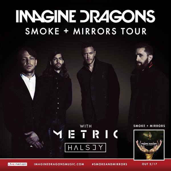 Imagine Dragons - Smoke & Mirrors North American Tour - poster