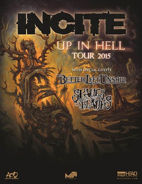 INCITE - Up In Hell Tour - 2015 - Poster