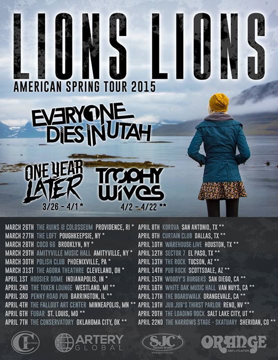 Lions Lions - U.S. Tour - 2015 - Poster