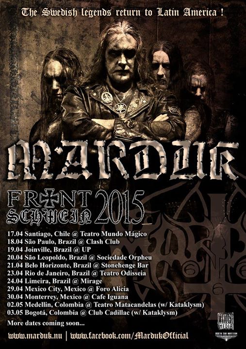 Marduk - Latin America Tour - 2015 - poster
