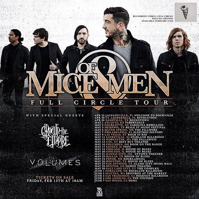Of Mice & Men - Full Circle Tour - poster