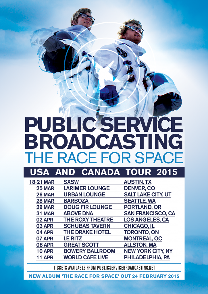 Public Service Broadcasting - The Race For Space U.S. Tour - Poster - 2015