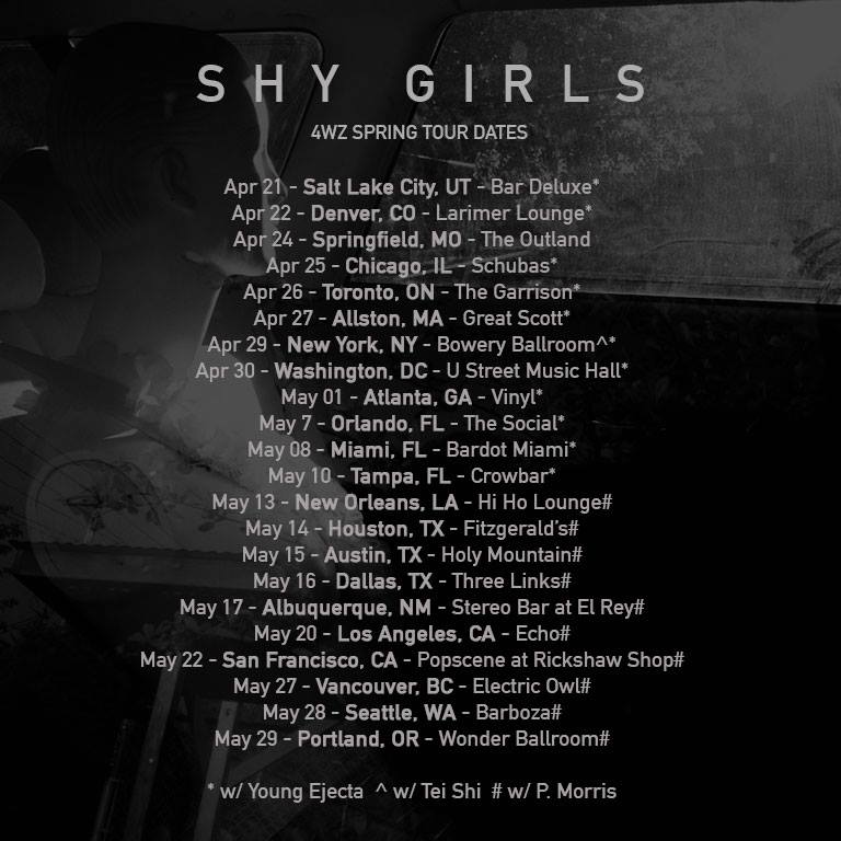 Shy Girls - North American 2015 Tour - poster