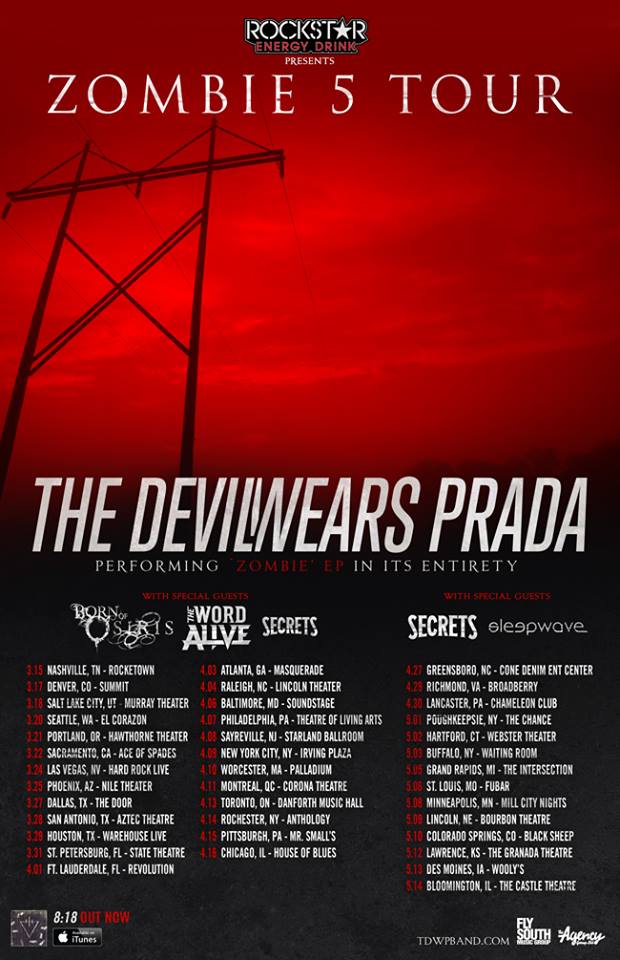 The Devil Wears Prada - Second Leg of Zombie 5 Tour - poster