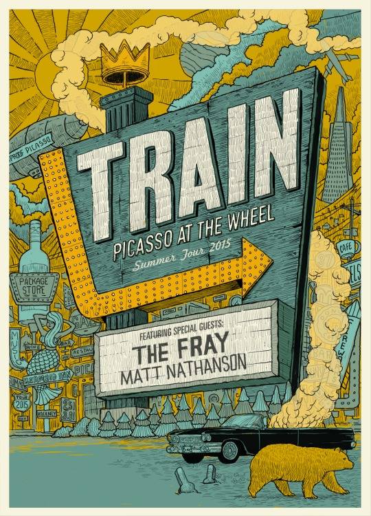 Train - Picasso At The Wheel Summer Tour - poster