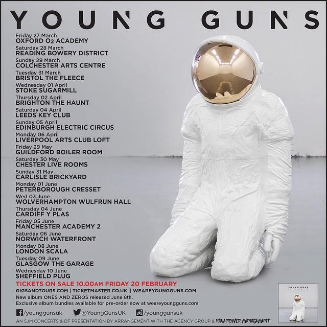 Young Guns - Headlining UK 2015 Tour - poster