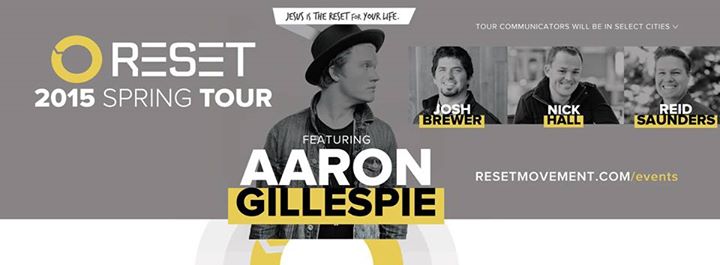 Aaron Gillespie - Reset Movement Spring Tour - poster