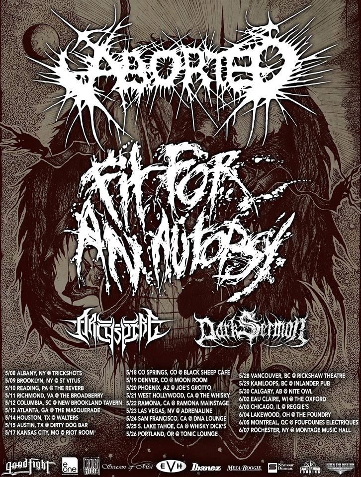 Aborted - Co-headlining Tour With Fit For An Autopsy - poster