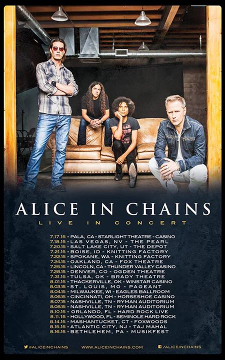 Alice In Chains - Summer U.S. Tour 2015 - poster