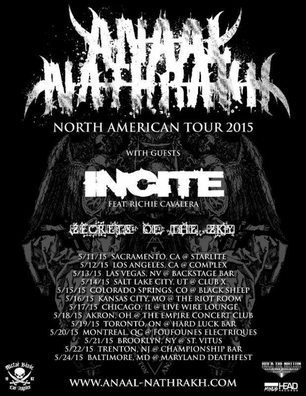 Anaal Nakrath - 2015 tour poster