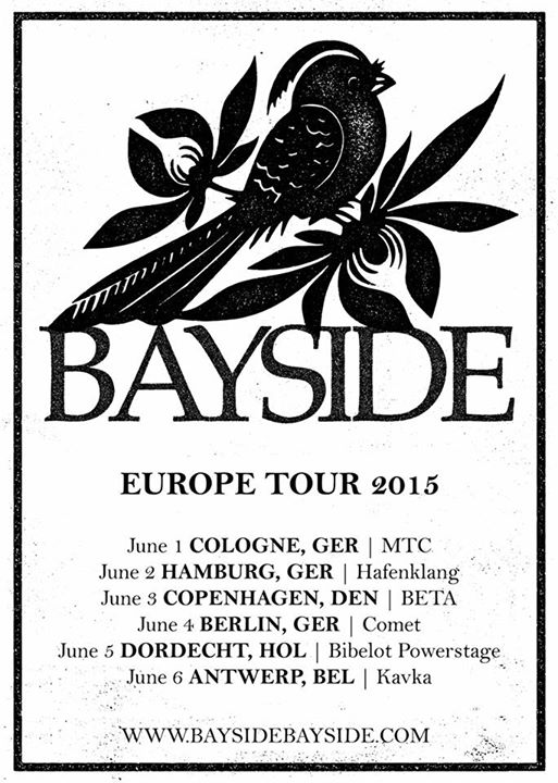 Bayside - European Tour 2015 - poster