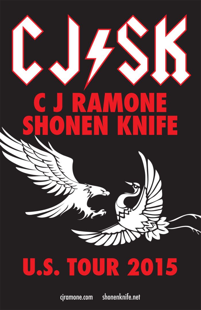 CJ Ramone - U.S. Co-headlining Tour with Shonen Knife - poster