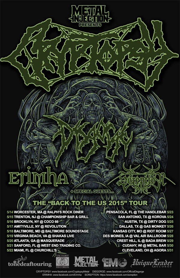 Cryptopsy - U.S. Tour - Poster - 2015