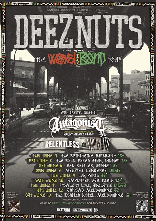 Deez Nuts - The World Is Bond Australia Tour - Poster - 2015