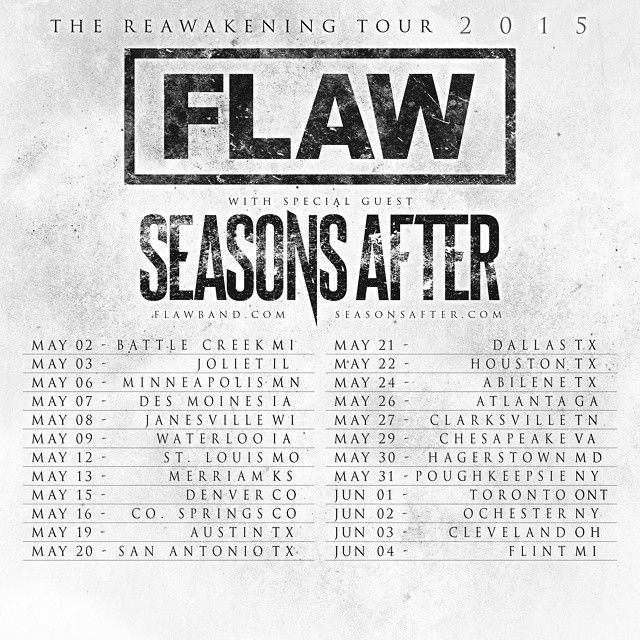 Flaw - 2015 tour poster