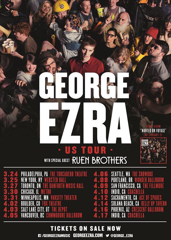 George Ezra - North American Tour 2015 - poster