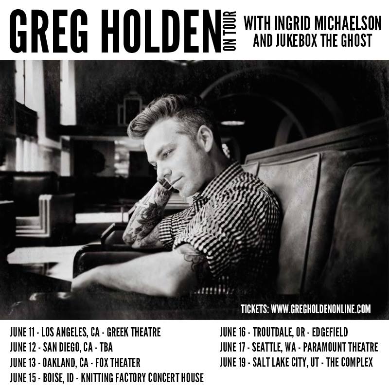 Greg Holden - 2015 Tour Poster