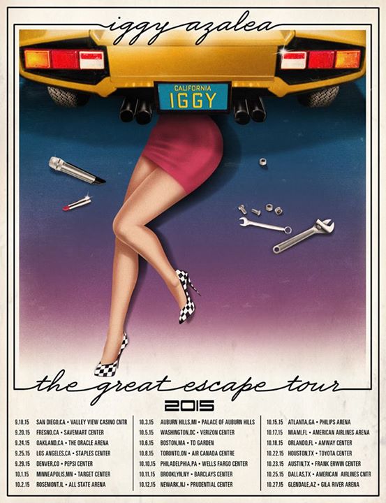 Iggy Azalea - The Great Escape Tour Fall 2015 - poster