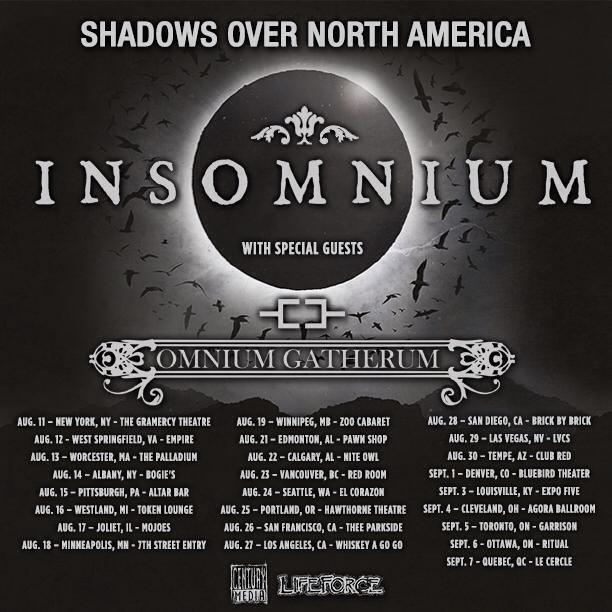 Insomnium - Shadows Over North America Tour - poster